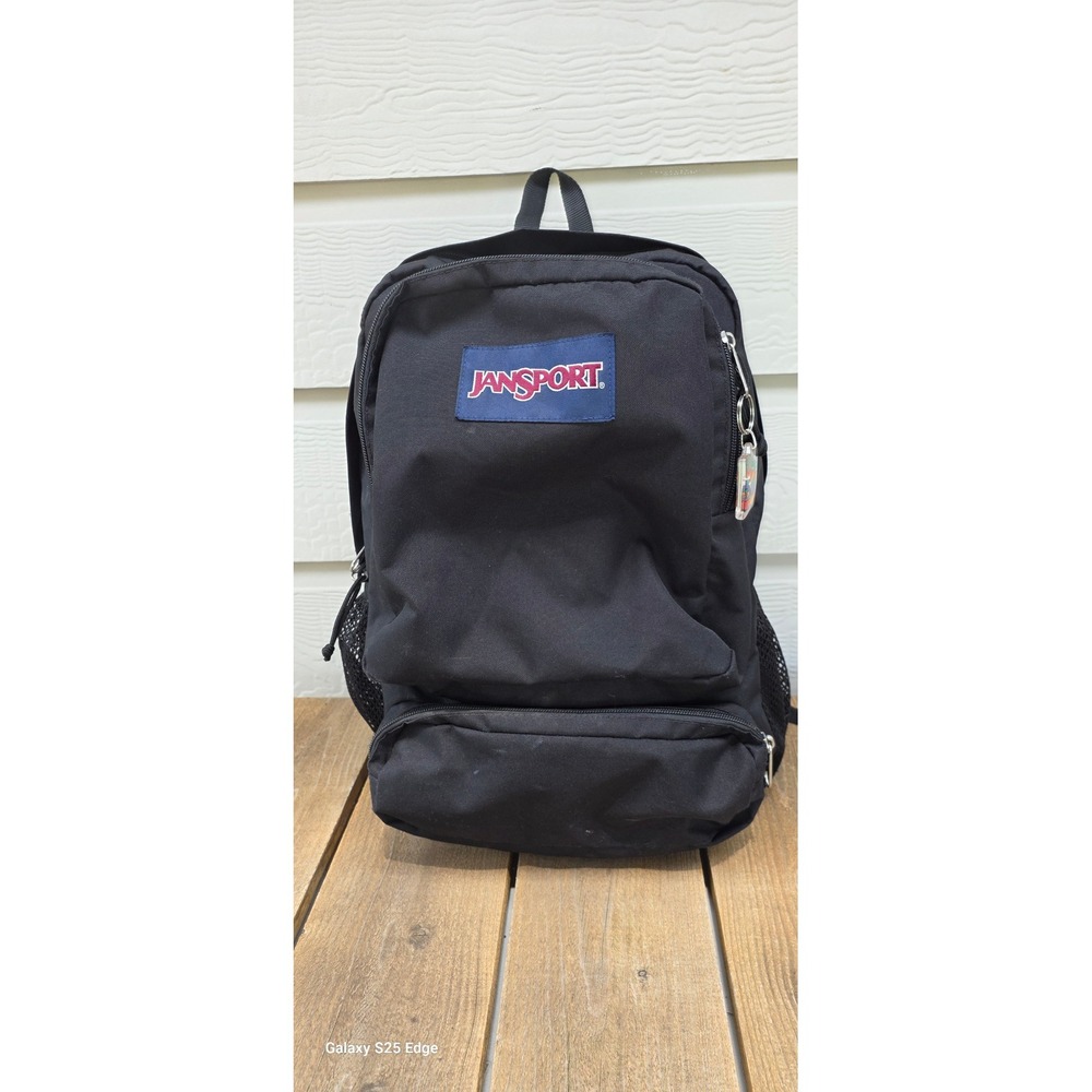 JanSport Doubleton Backpack Black JS0A7ZNY School Travel Laptop Bag Mens Womens